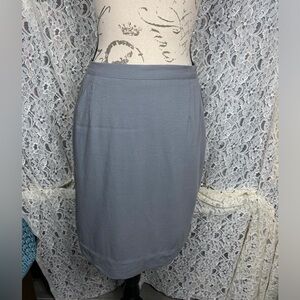 Giorgio Armani Grey Wool Pencil Skirt